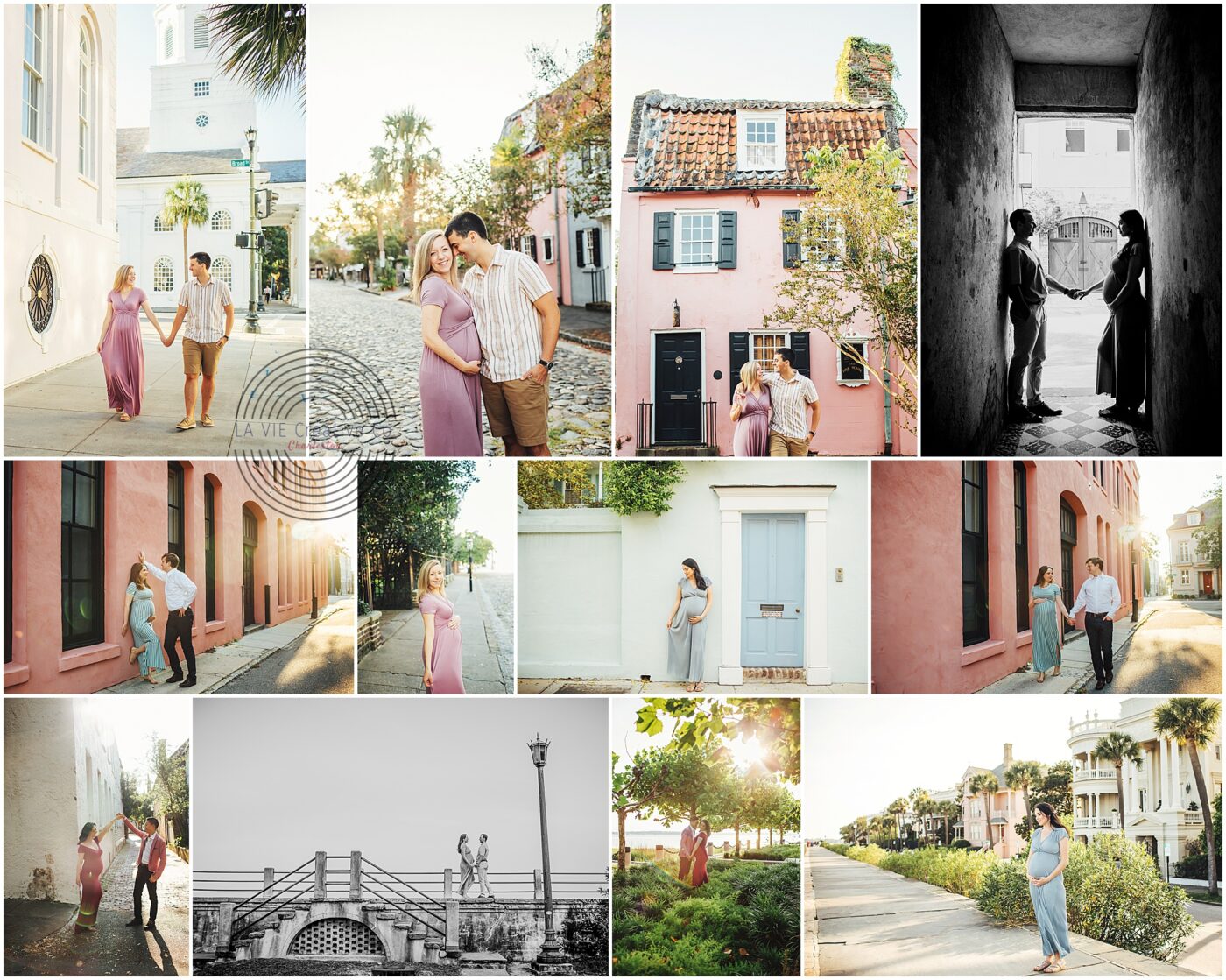 downtown charleston baby moon and maternity photography
